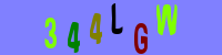 Blue Captcha Image