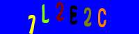 Blue Captcha Image