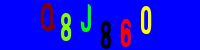 Blue Captcha Image