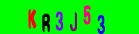 Blue Captcha Image