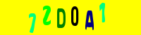 Blue Captcha Image