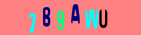 Blue Captcha Image