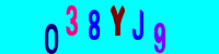 Blue Captcha Image