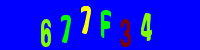 Blue Captcha Image