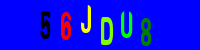 Blue Captcha Image