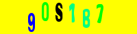 Blue Captcha Image