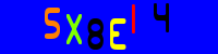 Blue Captcha Image
