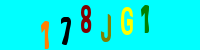 Blue Captcha Image