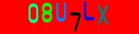 Blue Captcha Image